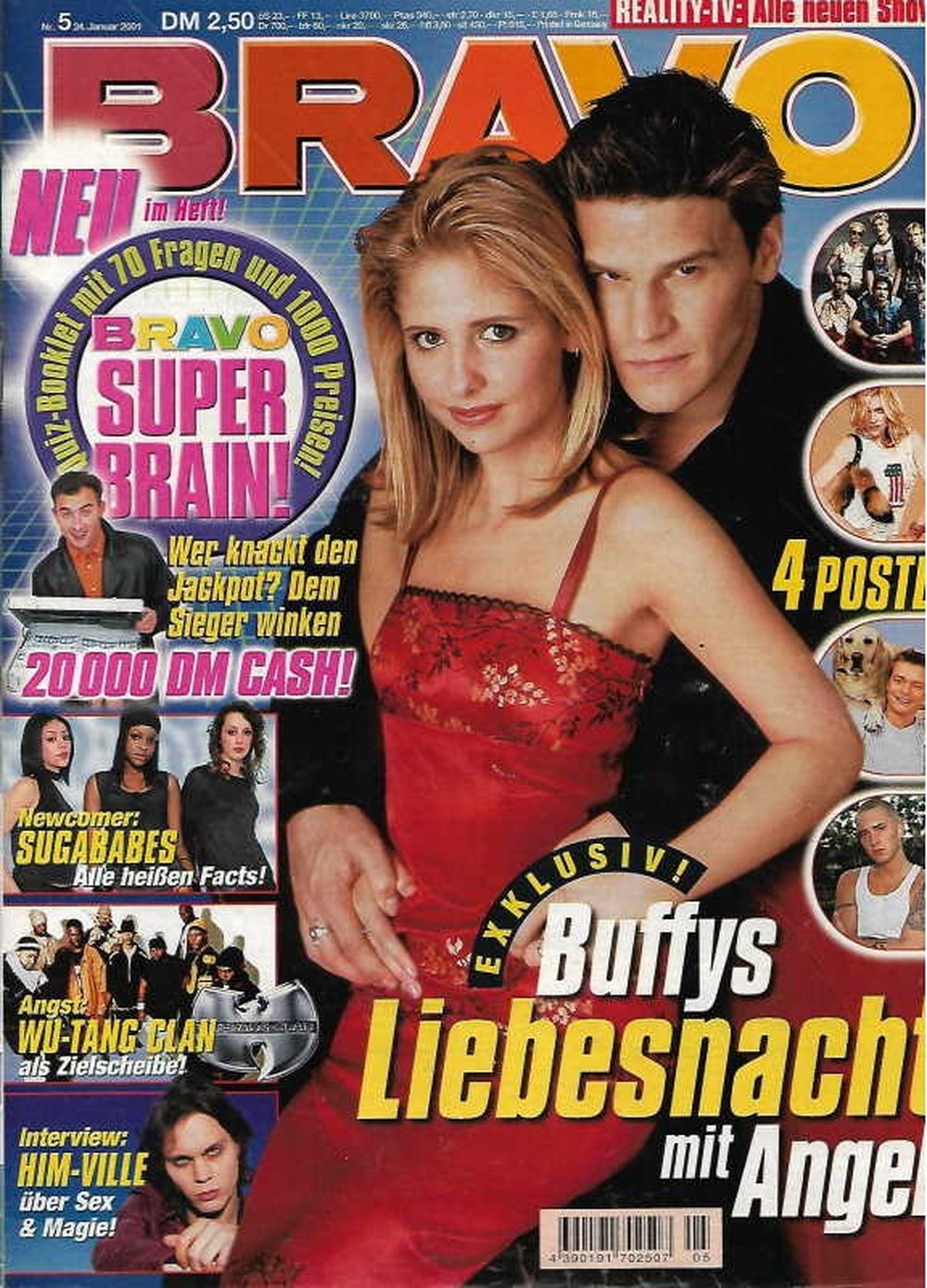 Bravo Magazin Deutschland 2001-05 Sarah Michelle Gellar David Boreanaz Ville Valo Sugababes Wu-Tang Clan
