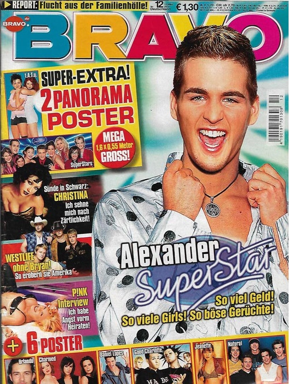 Bravo Magazin Deutschland 2003-12 Alexander Klaws Christina Aguilera Pink Westlife T.A.T.u.