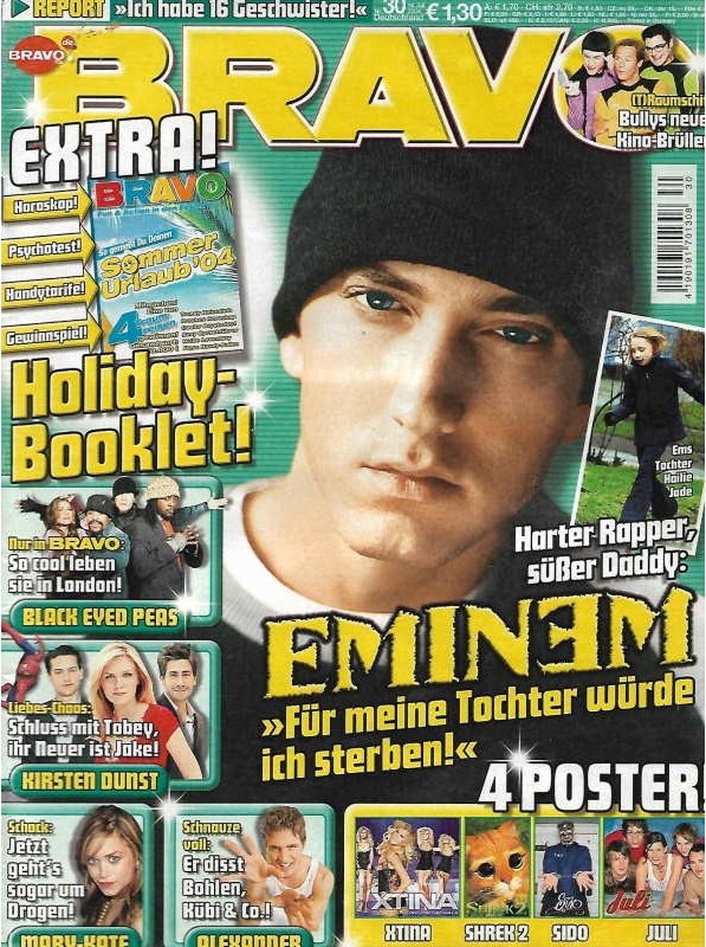 Bravo Magazin Deutschland 2004-30 Eminem Kirsten Dunst Christina Aguilera Sido Alexander Klaws