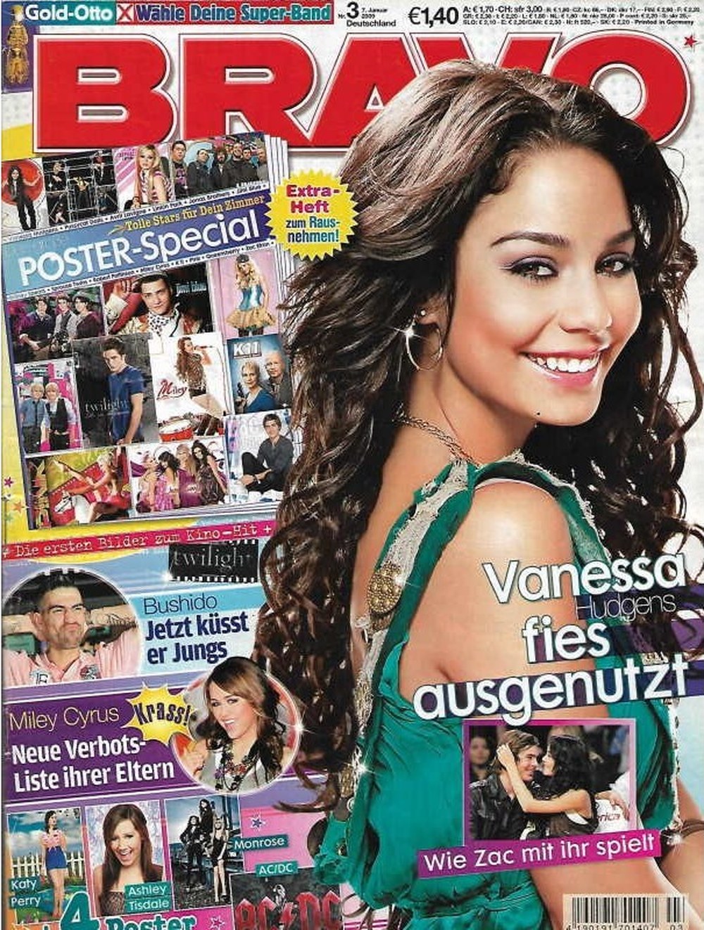 Bravo Magazin Deutschland 2009-03 Vanessa Hudgens Zac Efron Miley Cyrus Bushido Katy Perry