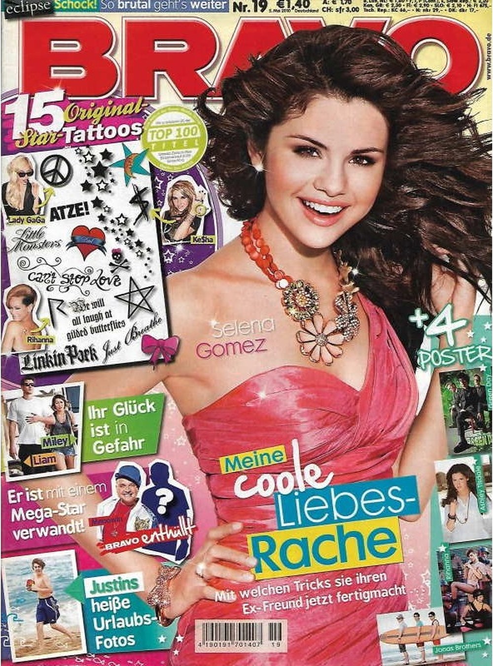 Bravo Magazin Deutschland 2010-19 Selena Gomez Lady Gaga Ke$ha Rihanna Miley Cyrus