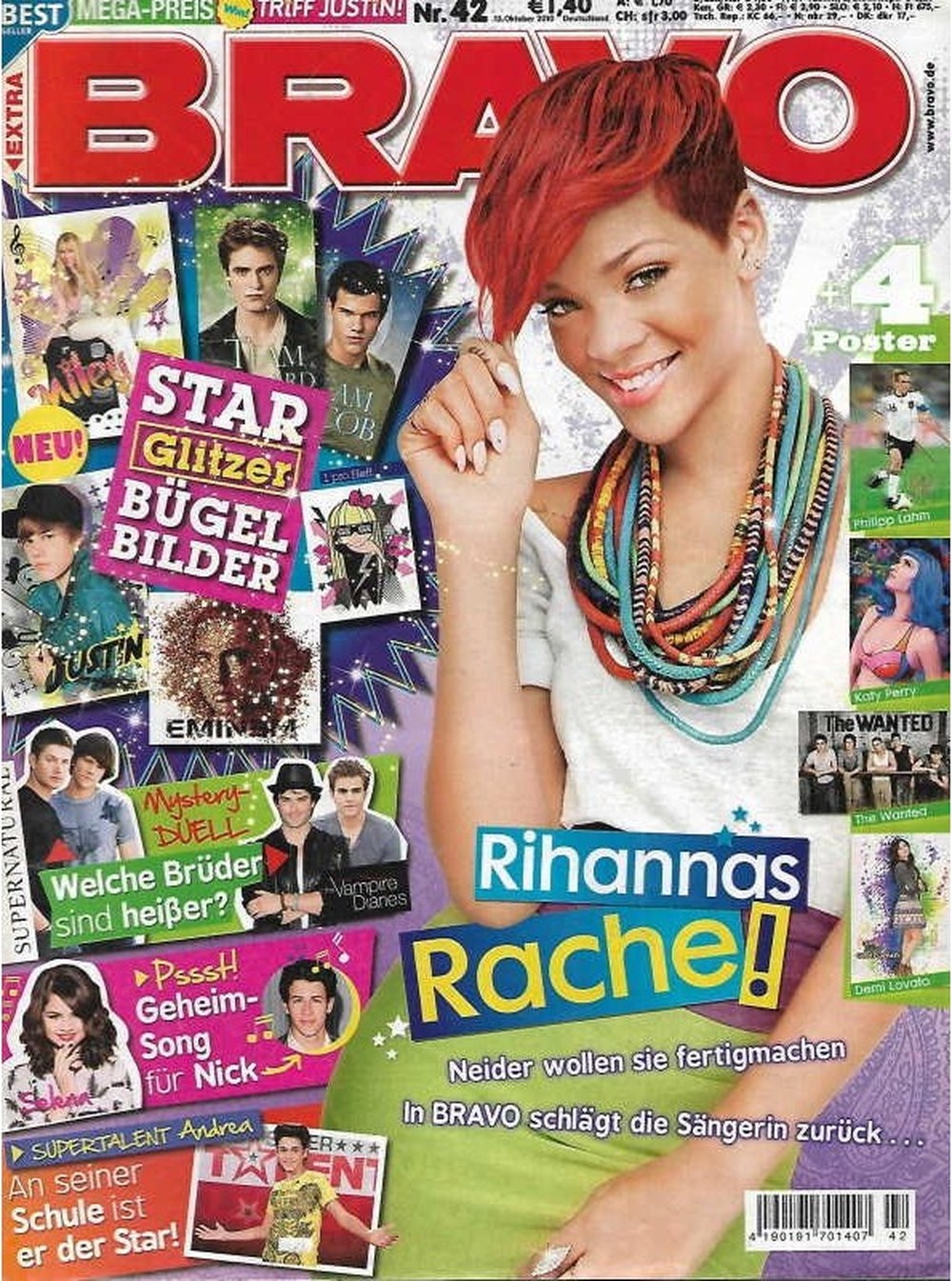 Bravo Magazin Deutschland 2010-42 Rihanna Justin Bieber Eminem Katy Perry Philipp Lahm