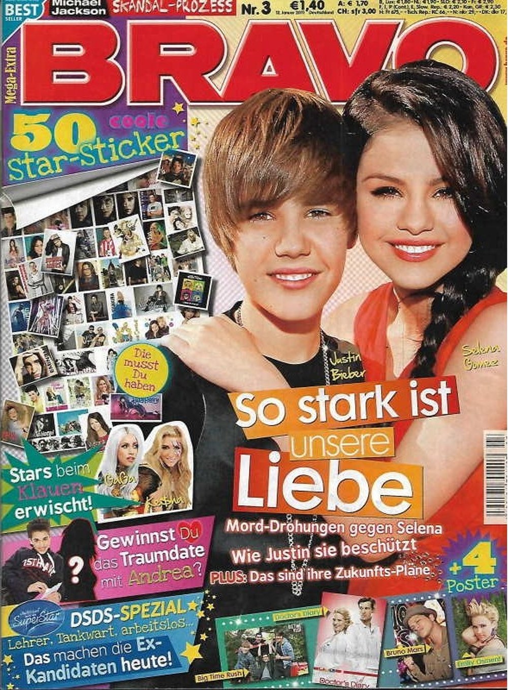 Bravo Magazin Deutschland 2011-03 Justin Bieber Selena Gomez Lady Gaga Andrea Michael Jackson