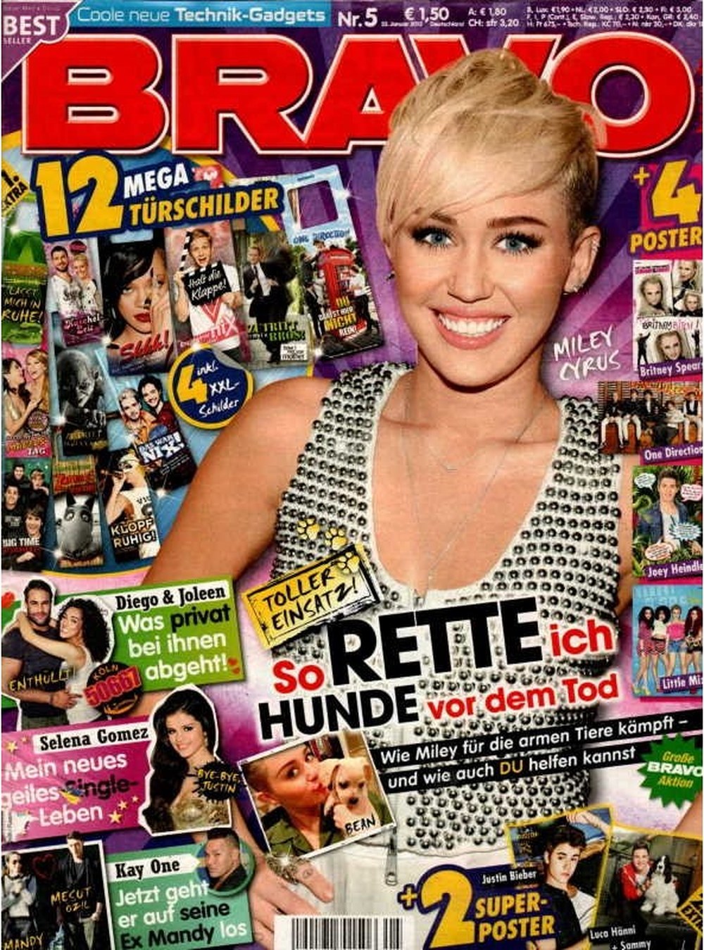 Bravo Magazin Deutschland 2013-05 Miley Cyrus Selena Gomez Justin Bieber Kay One Joey Heindle