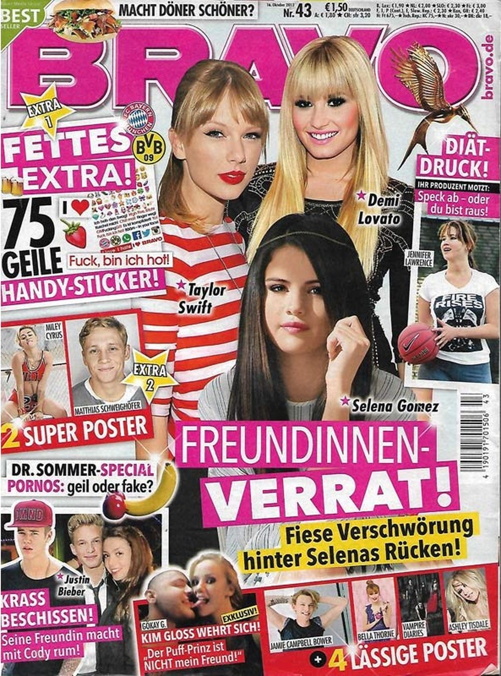 Bravo Magazin Deutschland 2013-43 Selena Gomez Taylor Swift Demi Lovato Jennifer Lawrence Justin Bieber