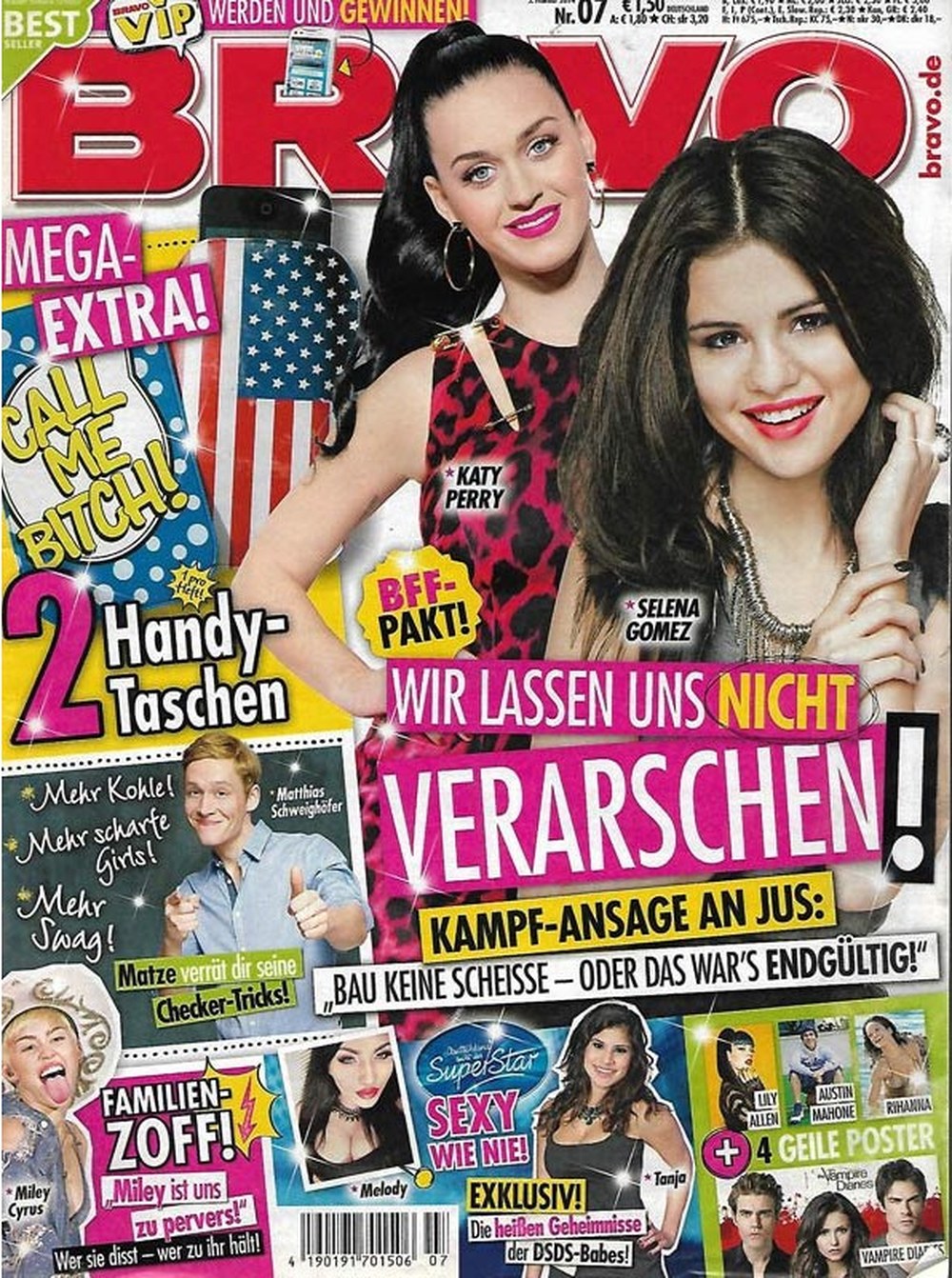 Bravo Magazin Deutschland 2014-07 Katy Perry Selena Gomez Matthias Schweighöfer Miley Cyrus Lily Allen