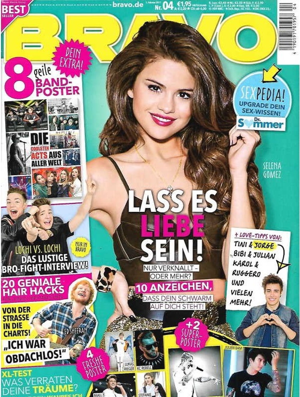 Bravo Magazin Deutschland 2017-04 Selena Gomez Ed Sheeran Lukas Rieger KC Rebell Julian Bam