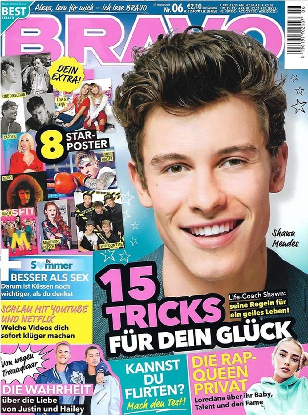 Bravo Magazin Deutschland 2019-06 Shawn Mendes Loredana Justin Bieber Hailey Bieber Cardi B