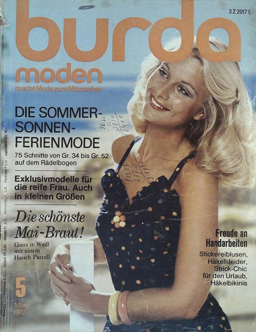 Burda Moden Magazin Deutschland 1972-05 Sommermode Ferienmode Schnittmuster