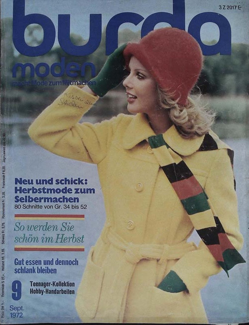 Burda Moden Magazin Deutschland 1972-09 Herbstmode Schnittmuster Schönheitspflege