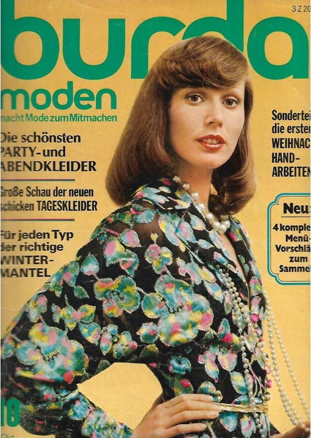 Burda Moden Magazin Deutschland 1972-10 Partykleider Abendkleider Tageskleider