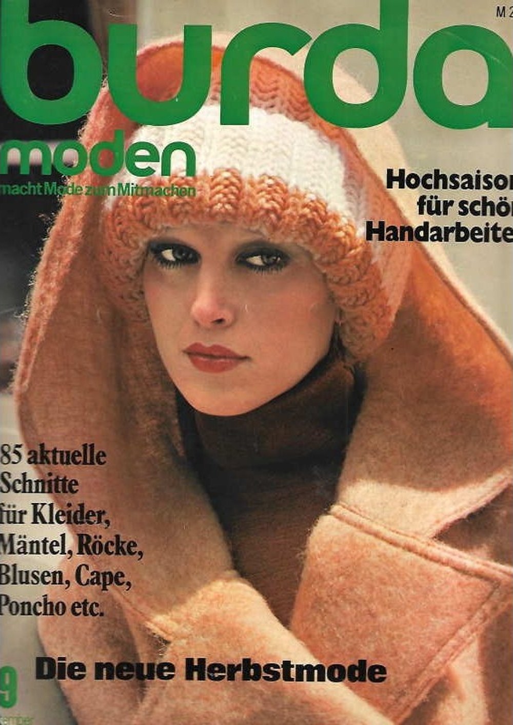 Burda Moden Magazin Deutschland 1975-09 Herbstmode Handarbeit Schnittmuster
