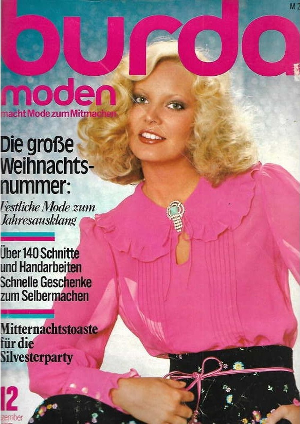 Burda Moden Magazin Deutschland 1975-12 Weihnachtsmode Festliche Mode Schnittmuster