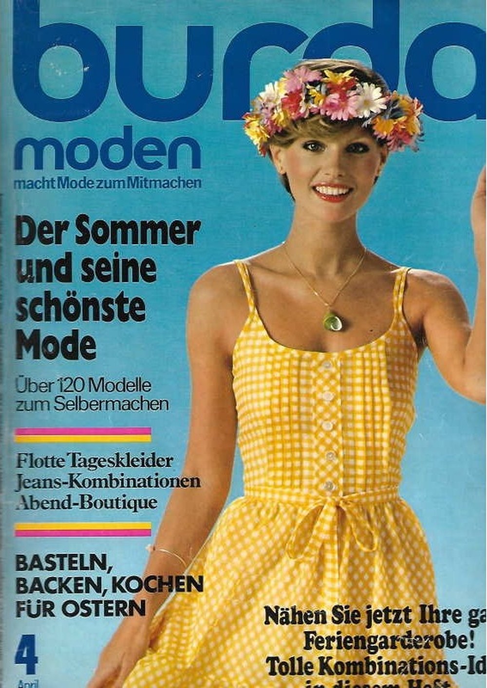 Burda Moden Magazin Deutschland 1976-04 Sommermode Tageskleider Jeans-Kombinationen