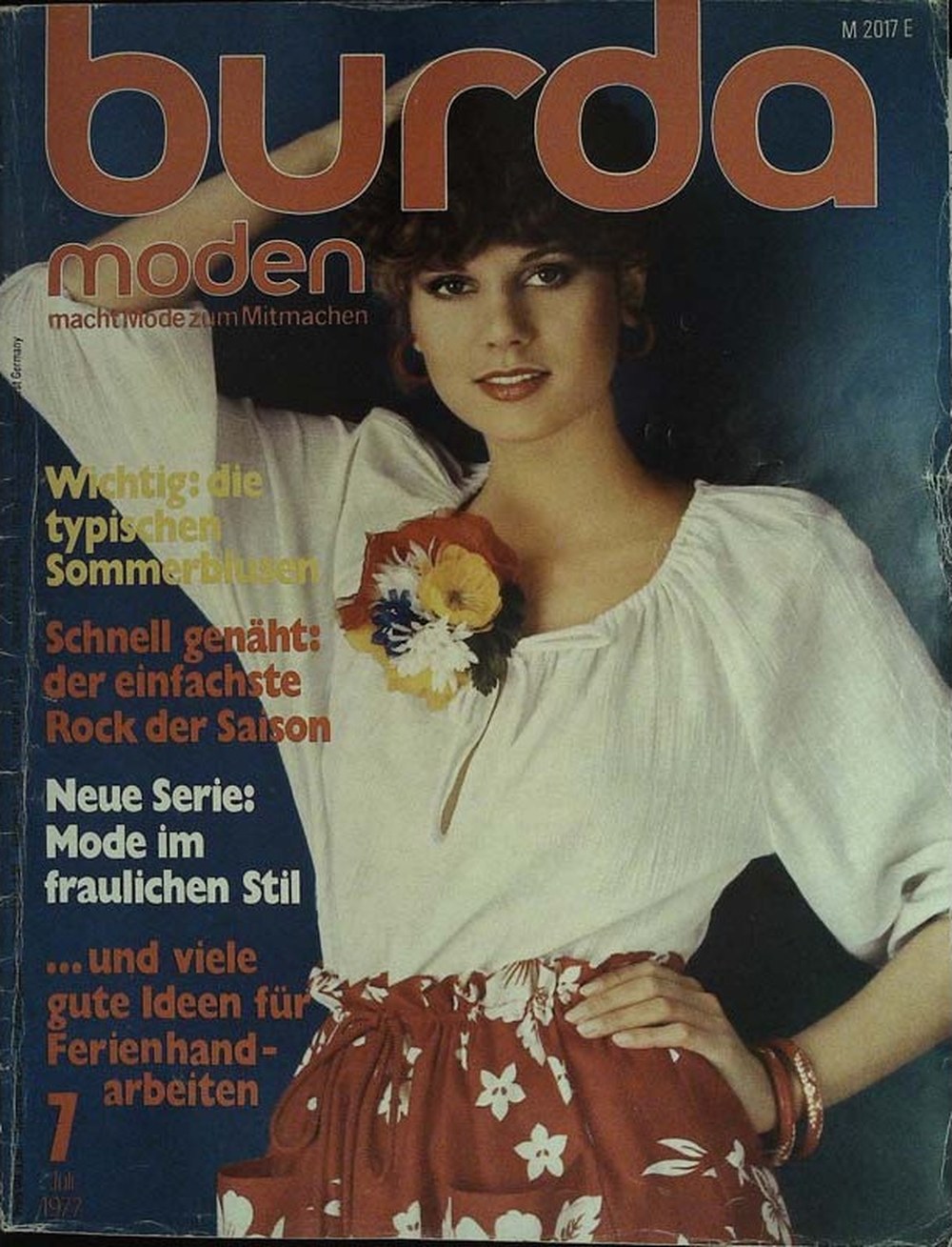Burda Moden Magazin Deutschland 1977-07 Sommerblusen Sommermode Schnittmuster