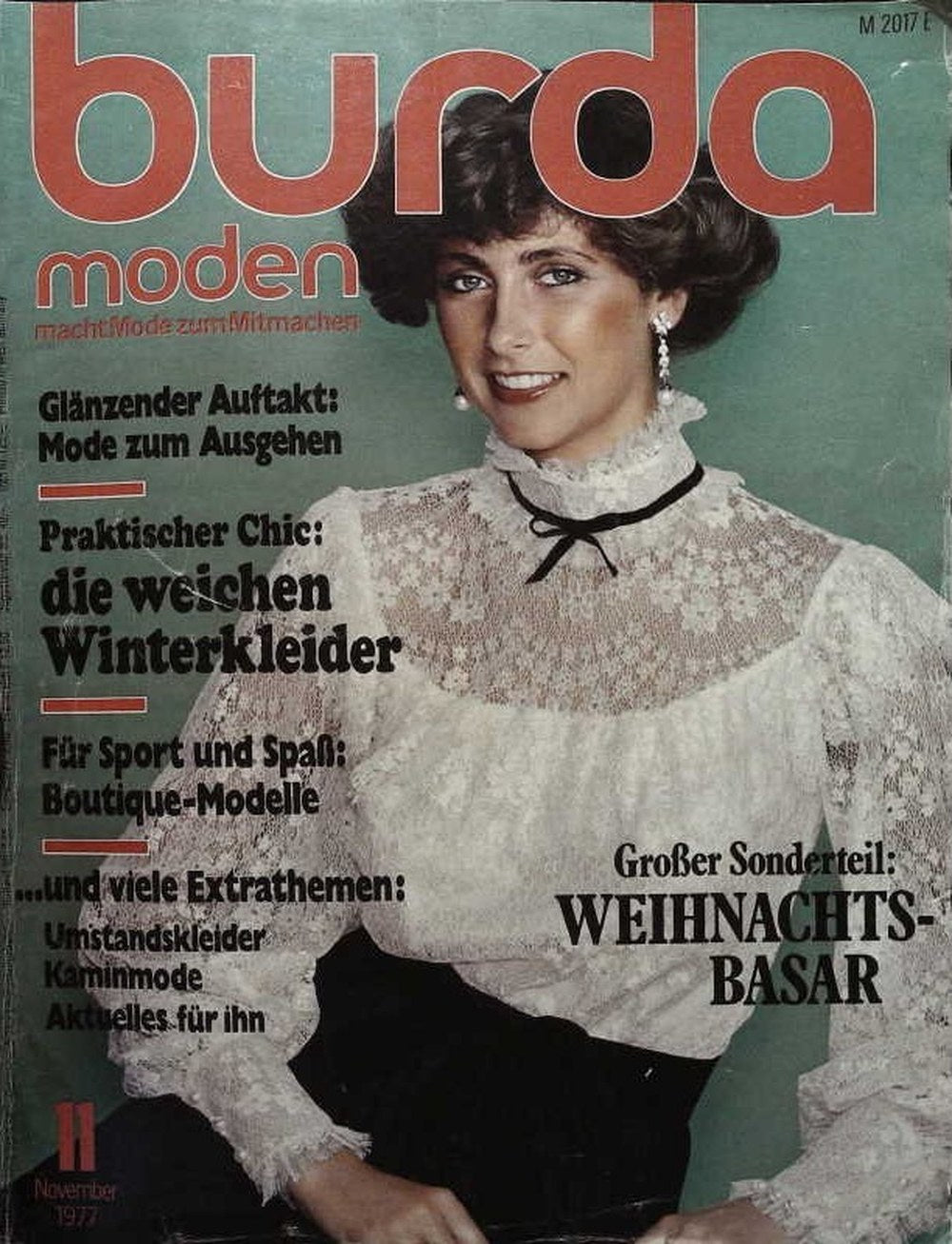 Burda Moden Magazin Deutschland 1977-11 Abendmode Winterkleider Sportmode