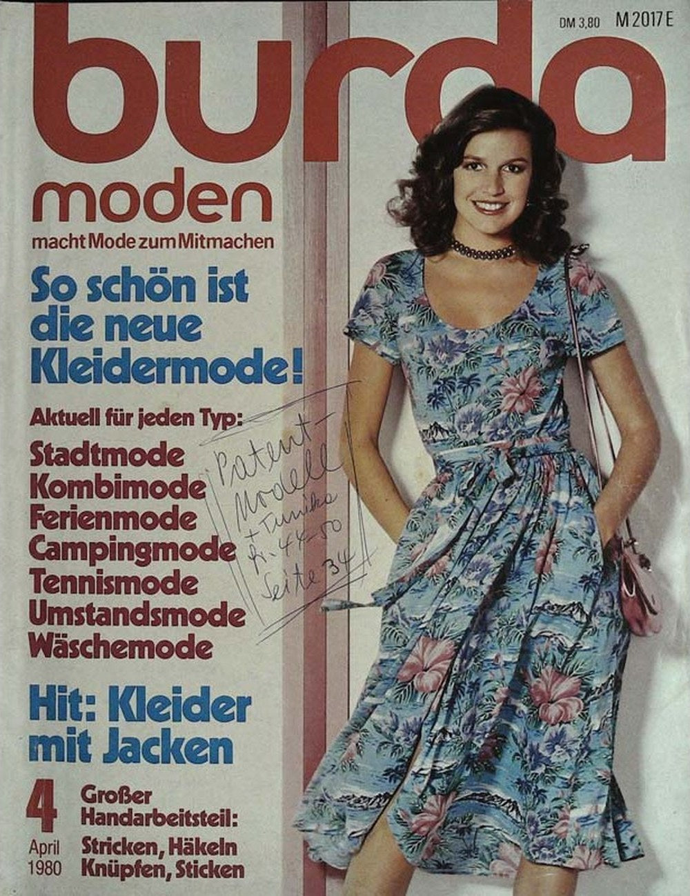 Burda Moden Magazin Deutschland 1980-04 Kleidermode Stadtmode Kombimode