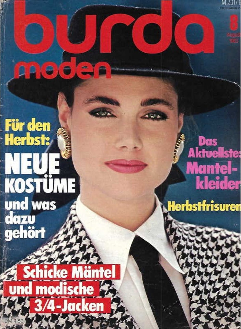 Burda Moden Magazin Deutschland 1983-08 Herbstmode Kostüme Mantelkleider