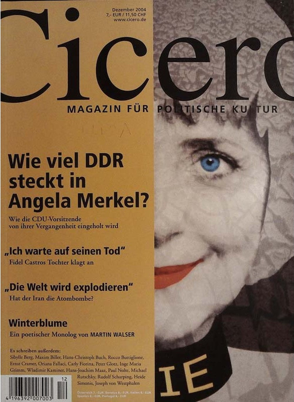 Cicero Magazin Deutschland 2004-12 Angela Merkel Fidel Castro Martin Walser Sibylle Berg Maxim Biller