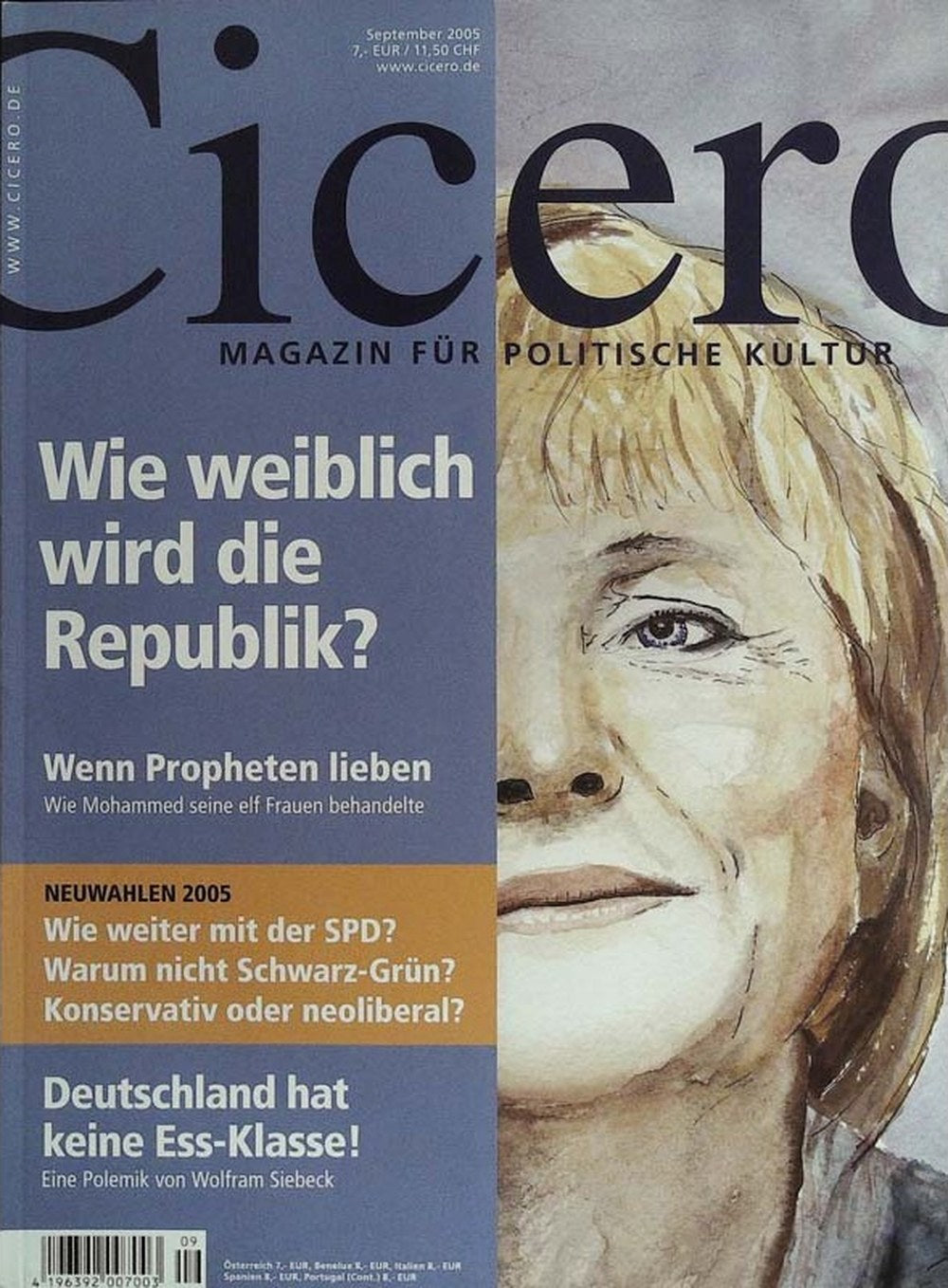 Cicero Magazin Deutschland 2005-09 Angela Merkel Mohammed