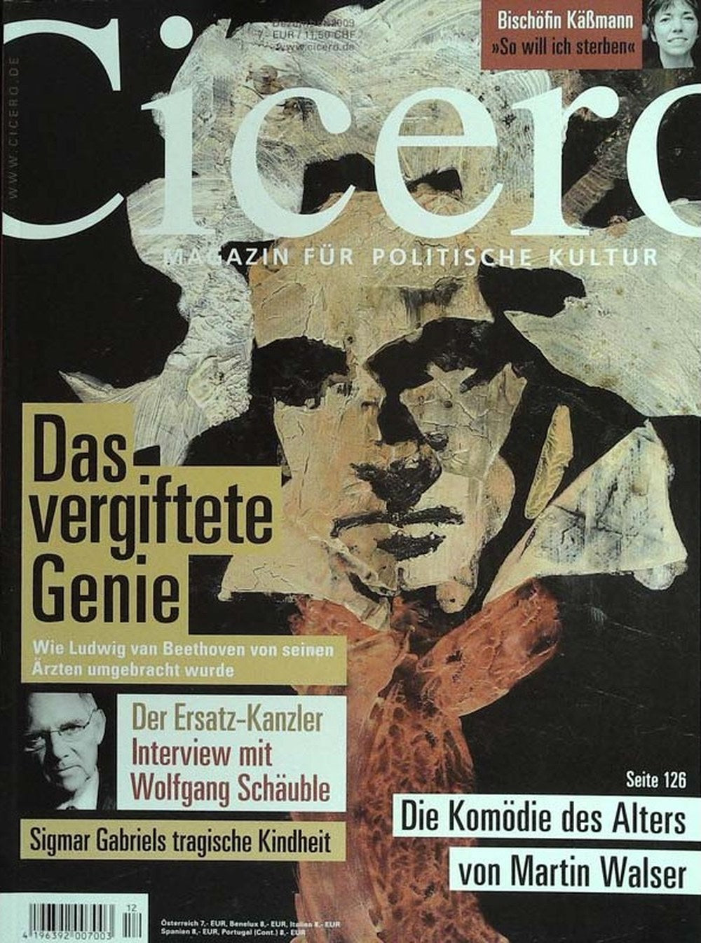 Cicero Magazin Deutschland 2009-12 Ludwig Van Beethoven Wolfgang Schäuble Martin Walser Margot Käßmann Sigmar Gabriel