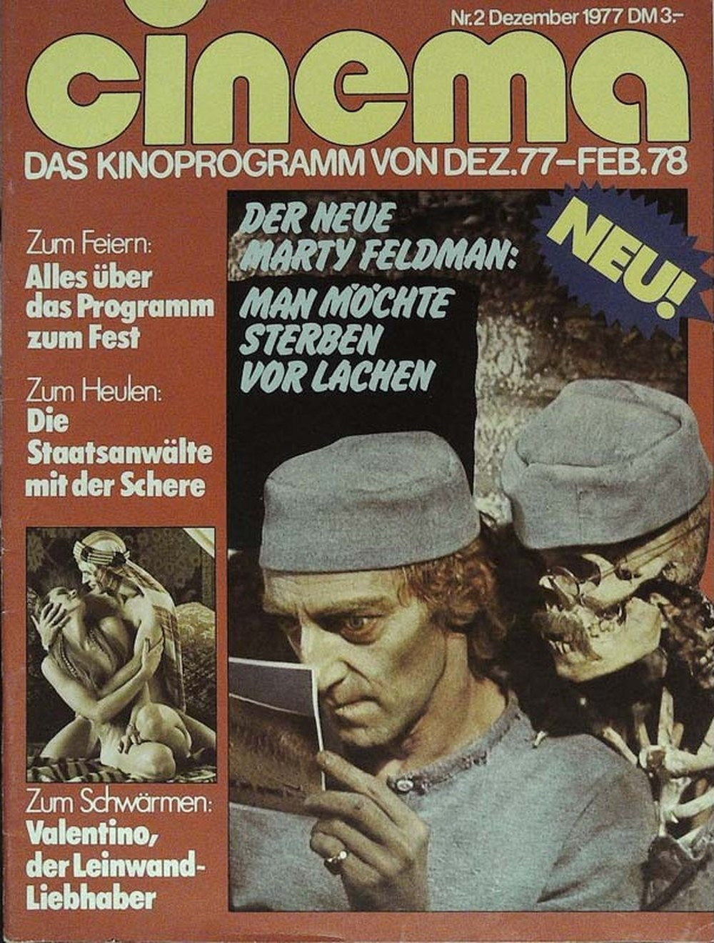 Cinema Magazin Deutschland 1977-12 Marty Feldman Rudolph Valentino