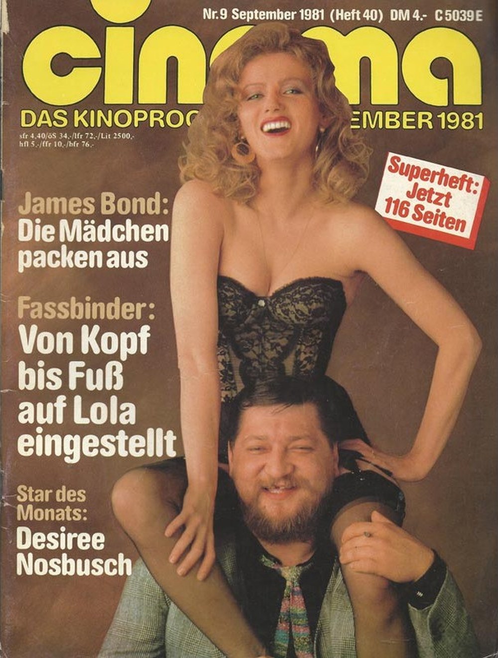 Cinema Magazin Deutschland 1981-09 Rainer Werner Fassbinder Desiree Nosbusch James Bond