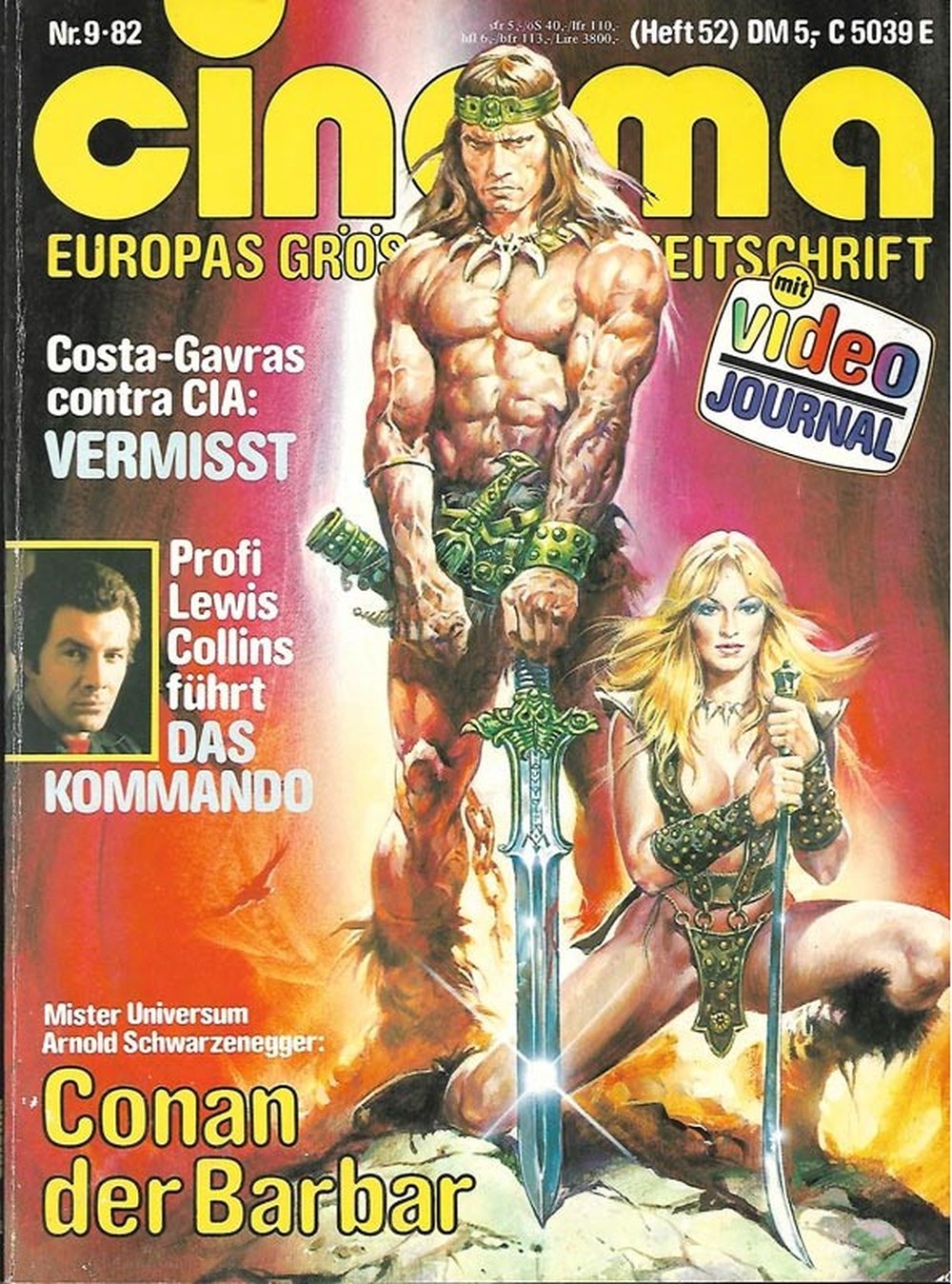 Cinema Magazin Deutschland 1982-09 Arnold Schwarzenegger Lewis Collins Costa-Gavras