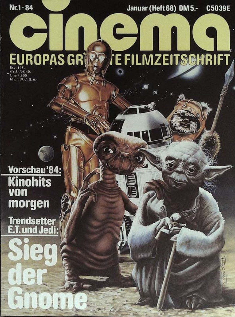 Cinema Magazin Deutschland 1984-01 Yoda E.T. C-3PO R2-D2 Wicket