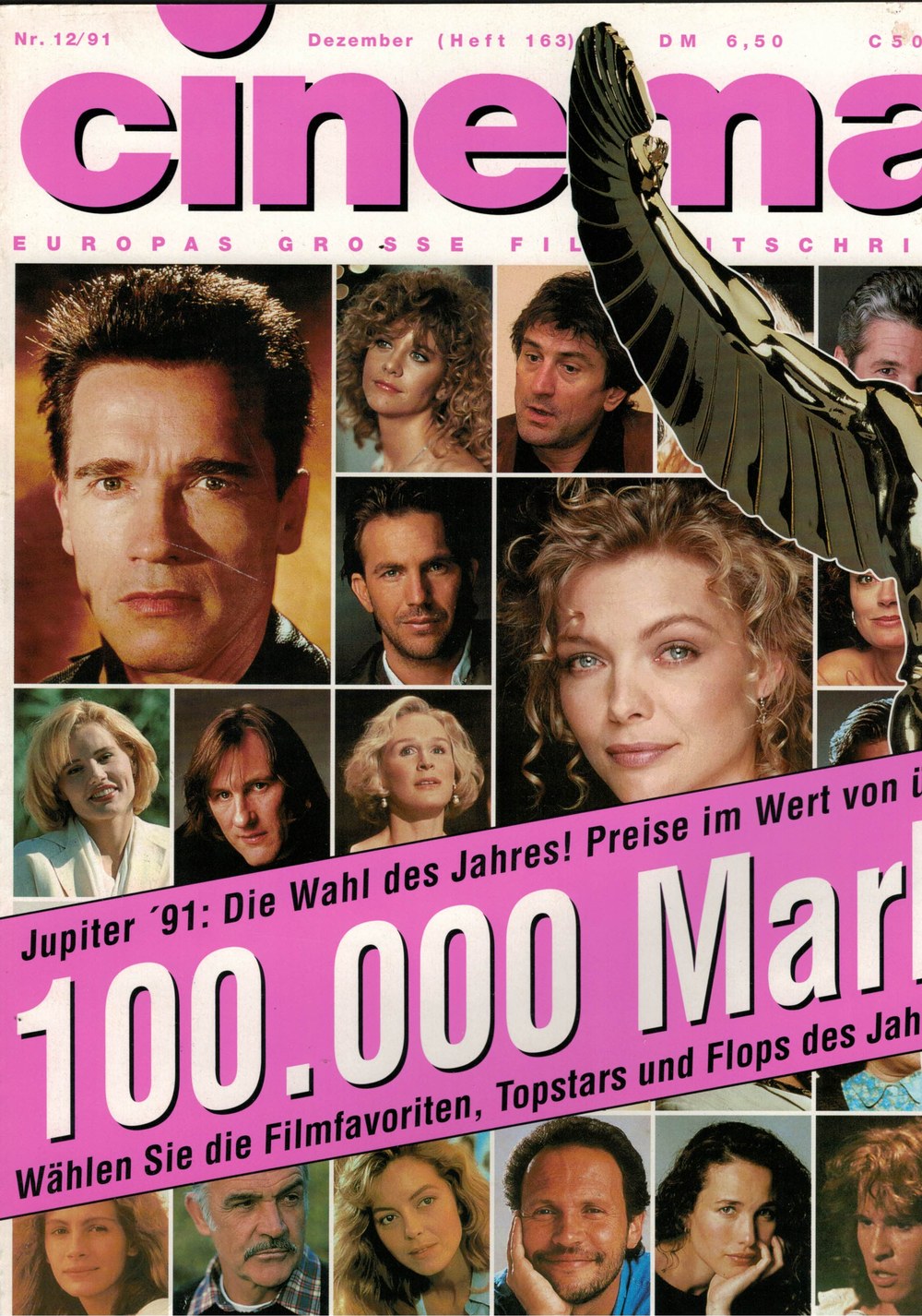 Cinema Magazin Deutschland 1991-16 Arnold Schwarzenegger Michelle Pfeiffer Kevin Costner Robert De Niro Meg Ryan