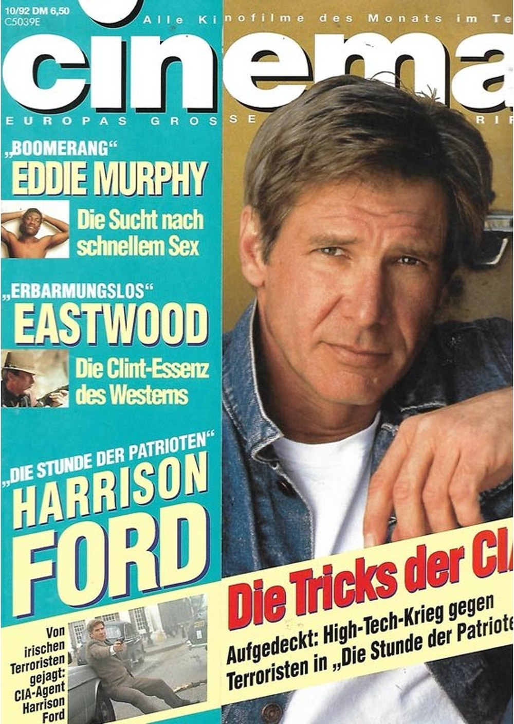 Cinema Magazin Deutschland 1992-10 Harrison Ford Eddie Murphy Clint Eastwood