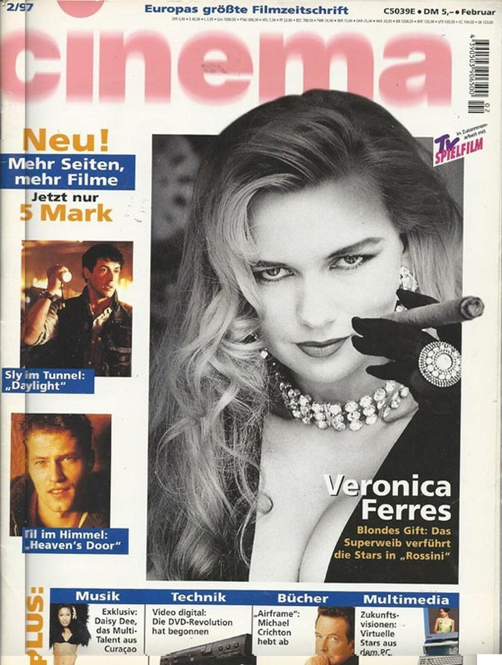 Cinema Magazin Deutschland 1997-02 Veronica Ferres Sylvester Stallone Daisy Dee