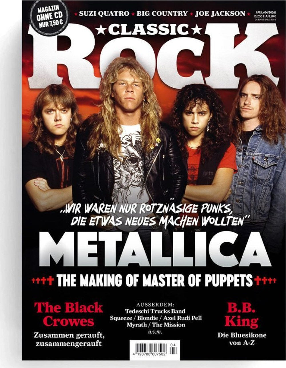 Classic Rock Magazin Deutschland 2026-14 Metallica The Black Crowes B.B. King Tedeschi Trucks Band Squeeze