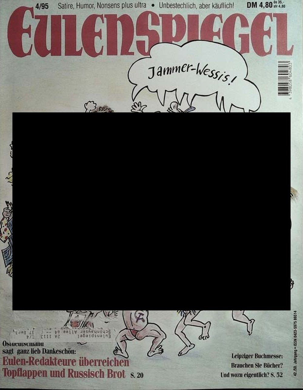 Eulenspiegel Magazin Deutschland 1995-04 Jammer-Wessis Ost-West-Konflikt Deutsche Wiedervereinigung