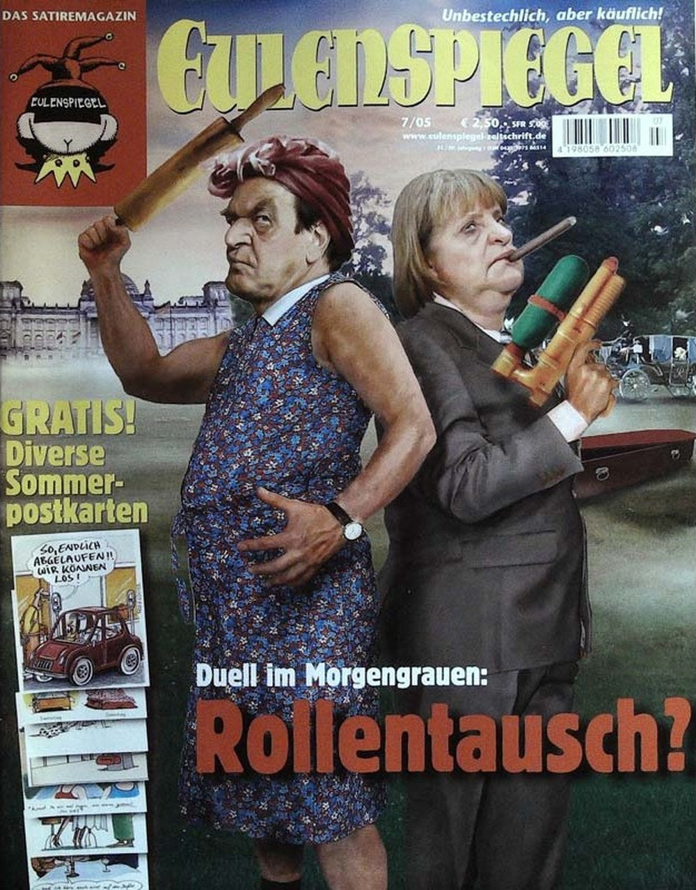 Eulenspiegel Magazin Deutschland 2005-07 Gerhard Schröder Angela Merkel