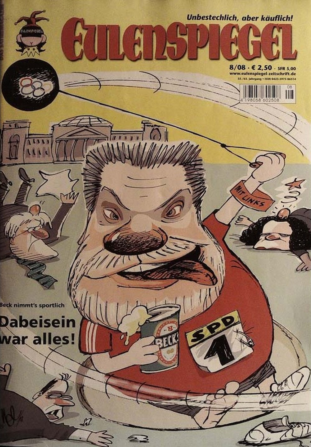 Eulenspiegel Magazin Deutschland 2008-08 Kurt Beck SPD