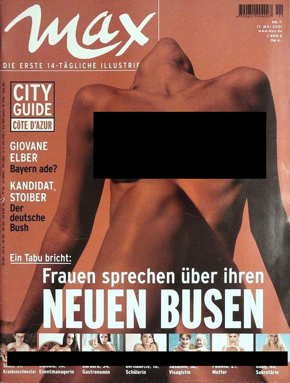 Max Magazin Deutschland 2001-11 Giovane Élber Edmund Stoiber