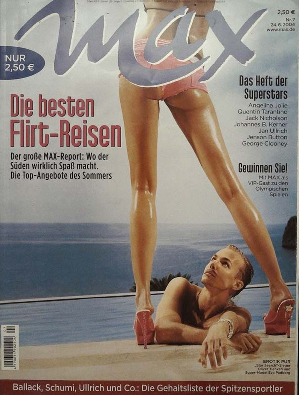 Max Magazin Deutschland 2004-07 Eva Padberg Oliver Tienken Angelina Jolie Quentin Tarantino Jack Nicholson