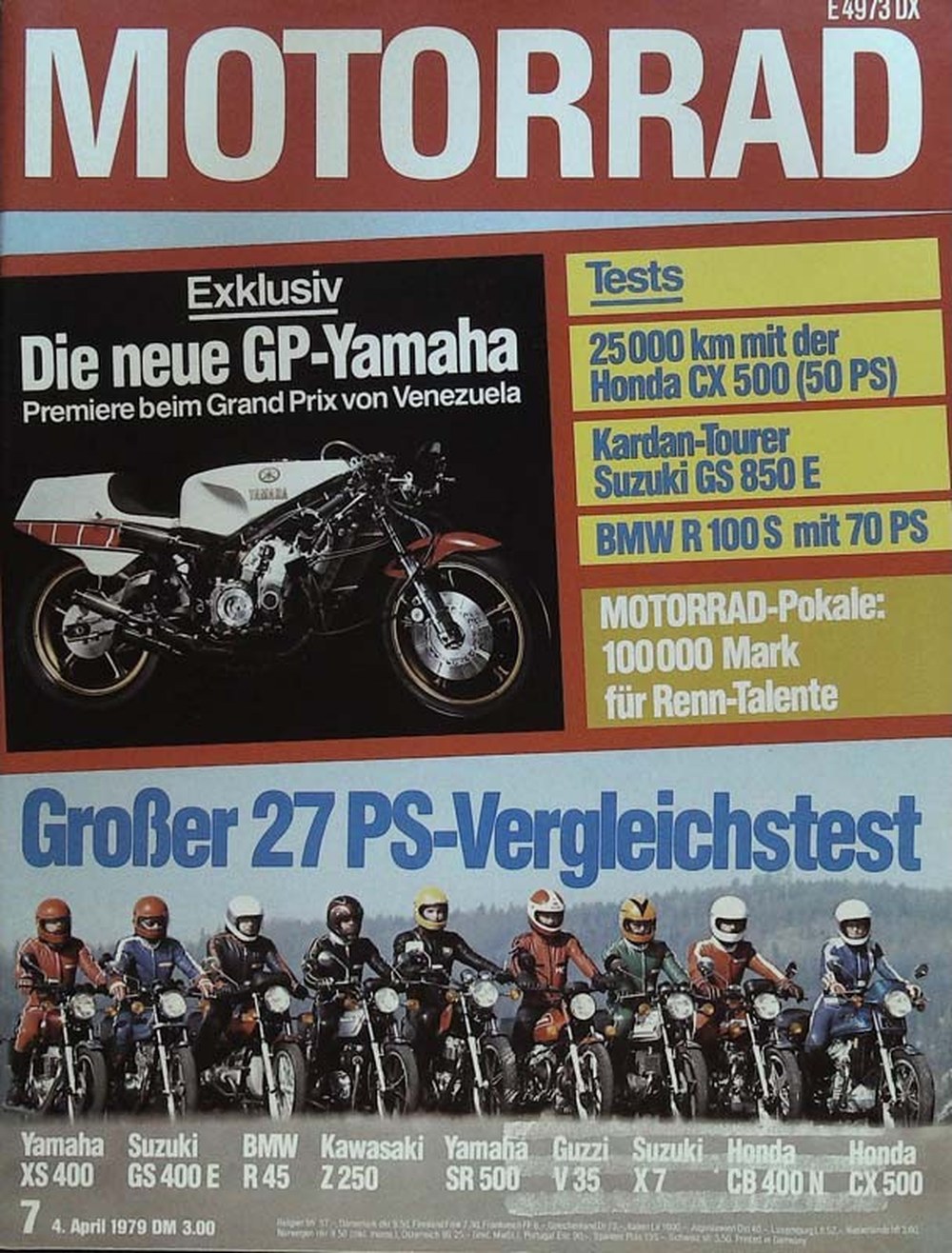 Motorrad Magazin Deutschland 1979-07 Yamaha GP-Rennmaschine Grand Prix Venezuela Honda CX 500