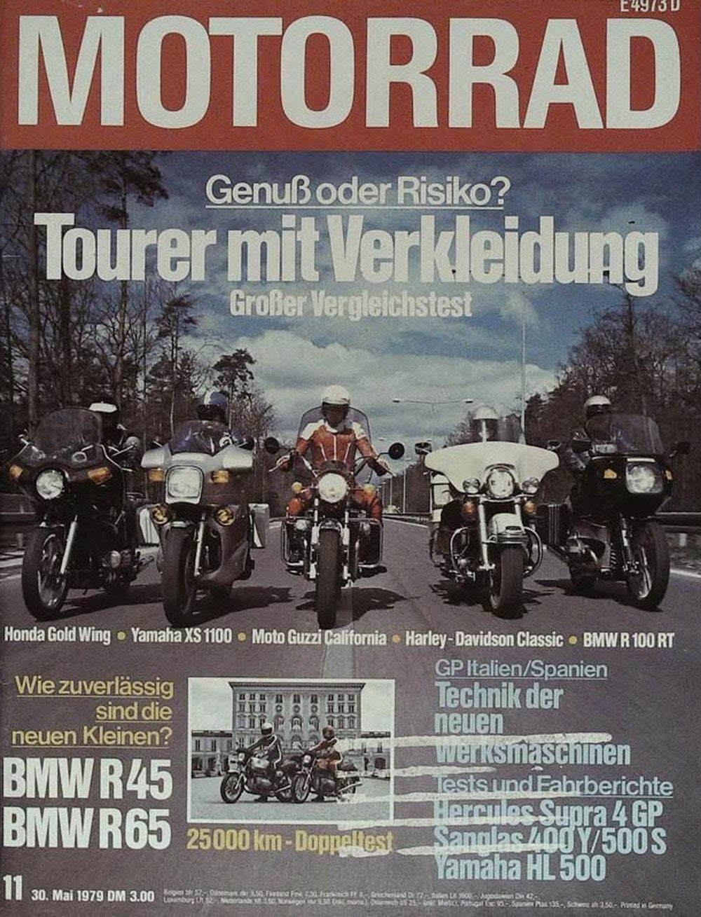 Motorrad Magazin Deutschland 1979-11 Tourer Mit Verkleidung Vergleichstest Honda Gold Wing