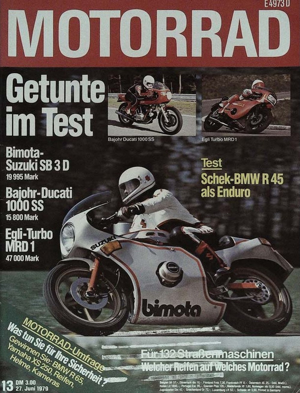 Motorrad Magazin Deutschland 1979-13 Bimota Suzuki Ducati Egli BMW