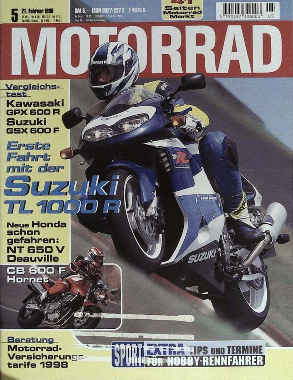 Motorrad Magazin Deutschland 1998-05 Motorrad Vergleichstest Kawasaki GPX 600 R