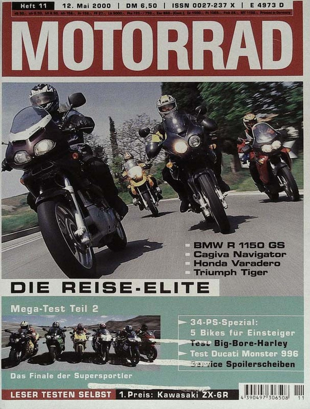 Motorrad Magazin Deutschland 2000-11 Motorrad Reise BMW R 1150 GS