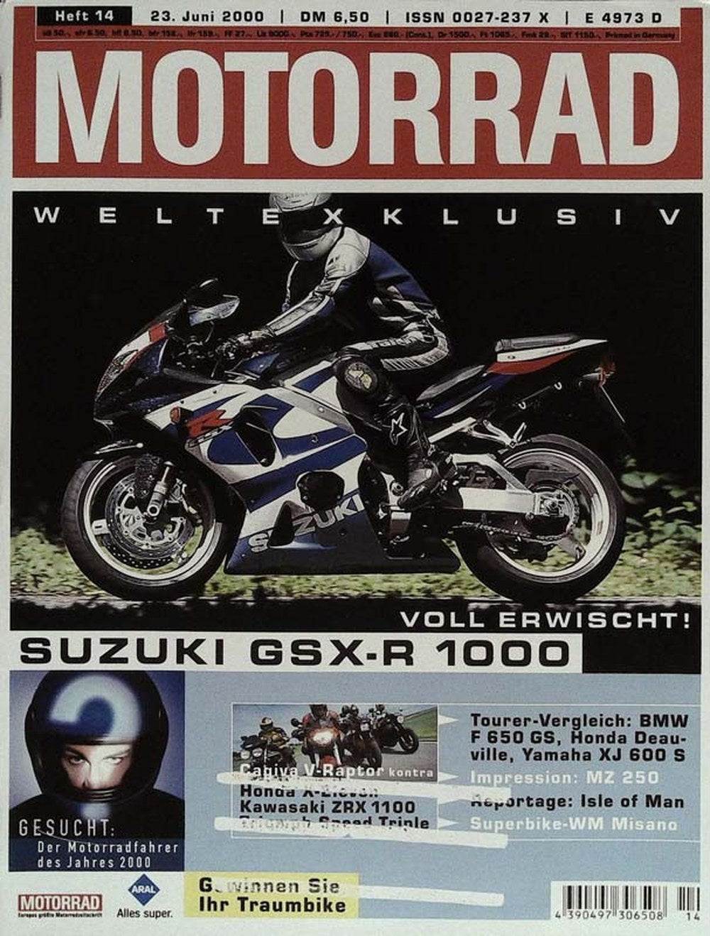 Motorrad Magazin Deutschland 2000-14 Suzuki GSX-R 1000 Motorrad BMW F 650 GS