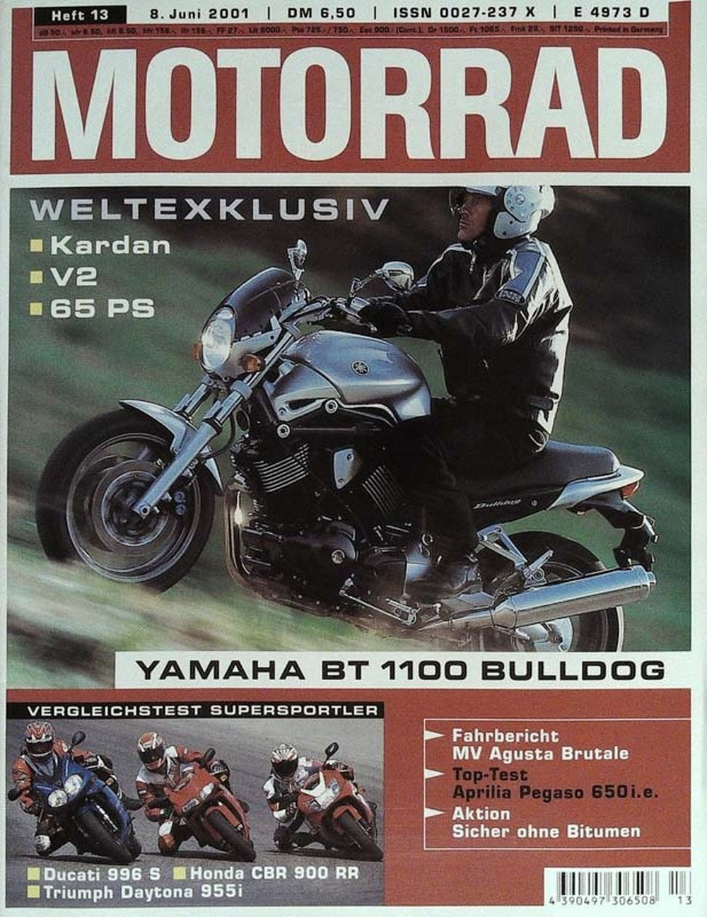 Motorrad Magazin Deutschland 2001-13 Yamaha BT 1100 Bulldog Kardanantrieb V2-Motor