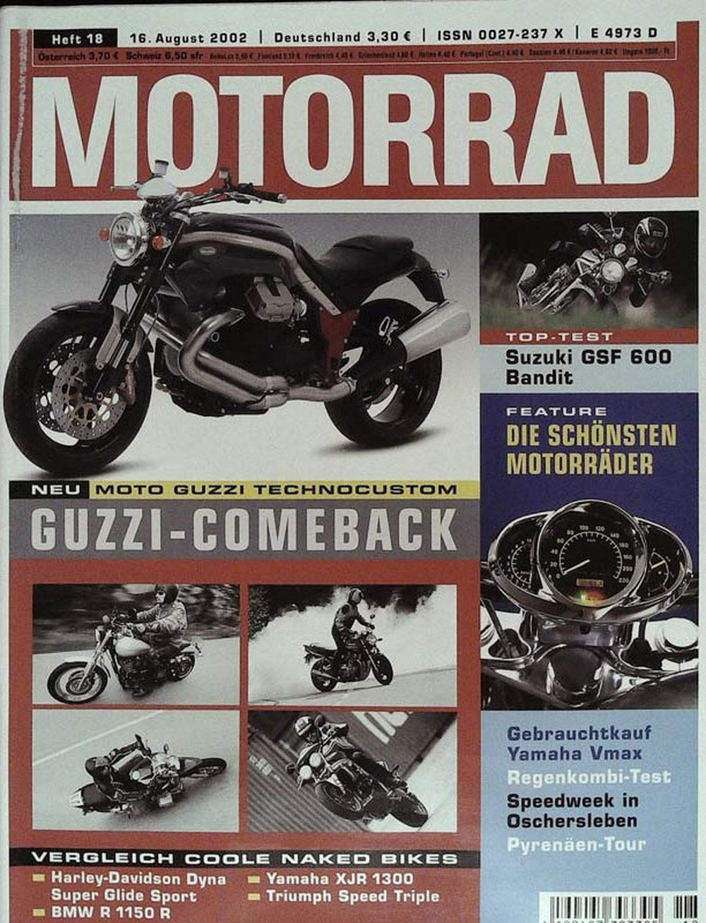 Motorrad Magazin Deutschland 2002-18 Moto Guzzi Harley-Davidson BMW Yamaha Triumph