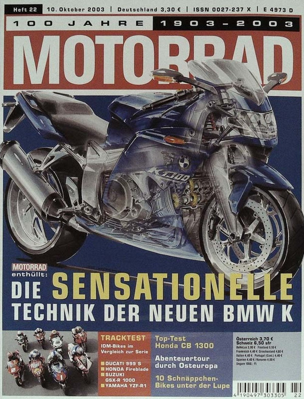 Motorrad Magazin Deutschland 2003-22 Ducati Honda Suzuki Yamaha