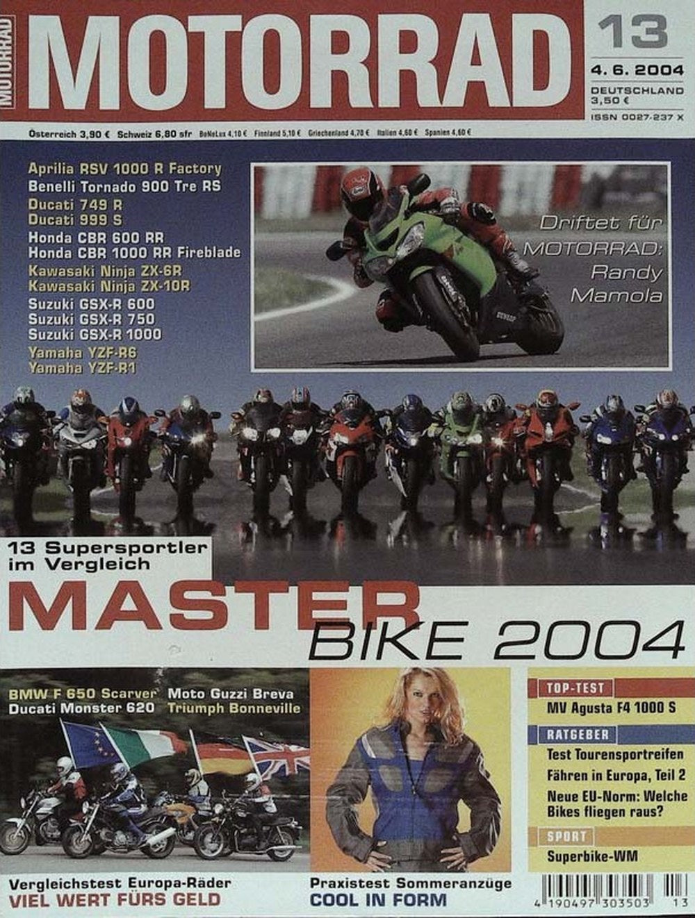 Motorrad Magazin Deutschland 2004-13 Randy Mamola
