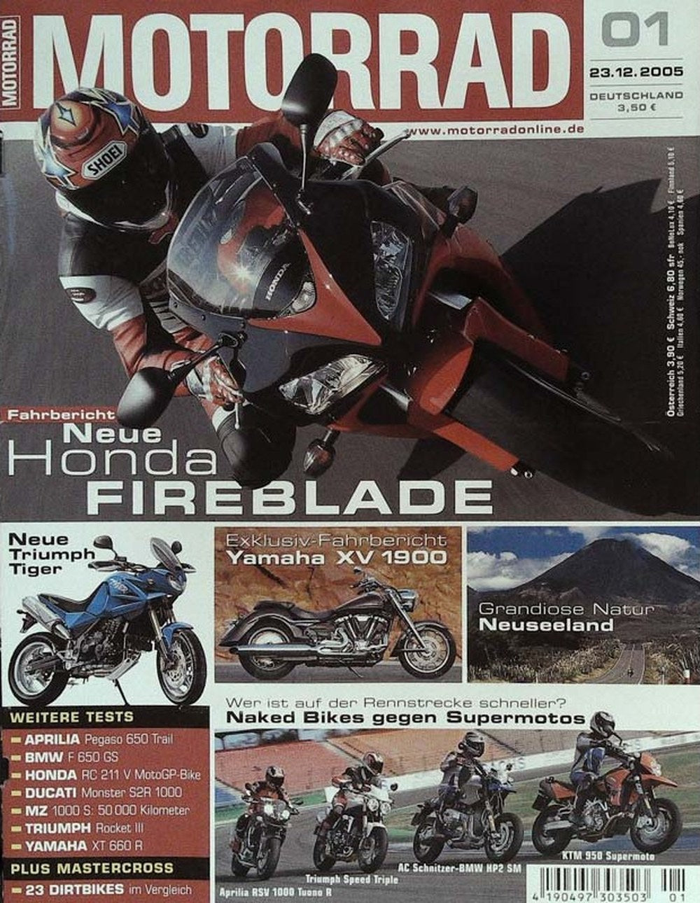 Motorrad Magazin Deutschland 2005-01 Honda Yamaha Triumph Aprilia BMW