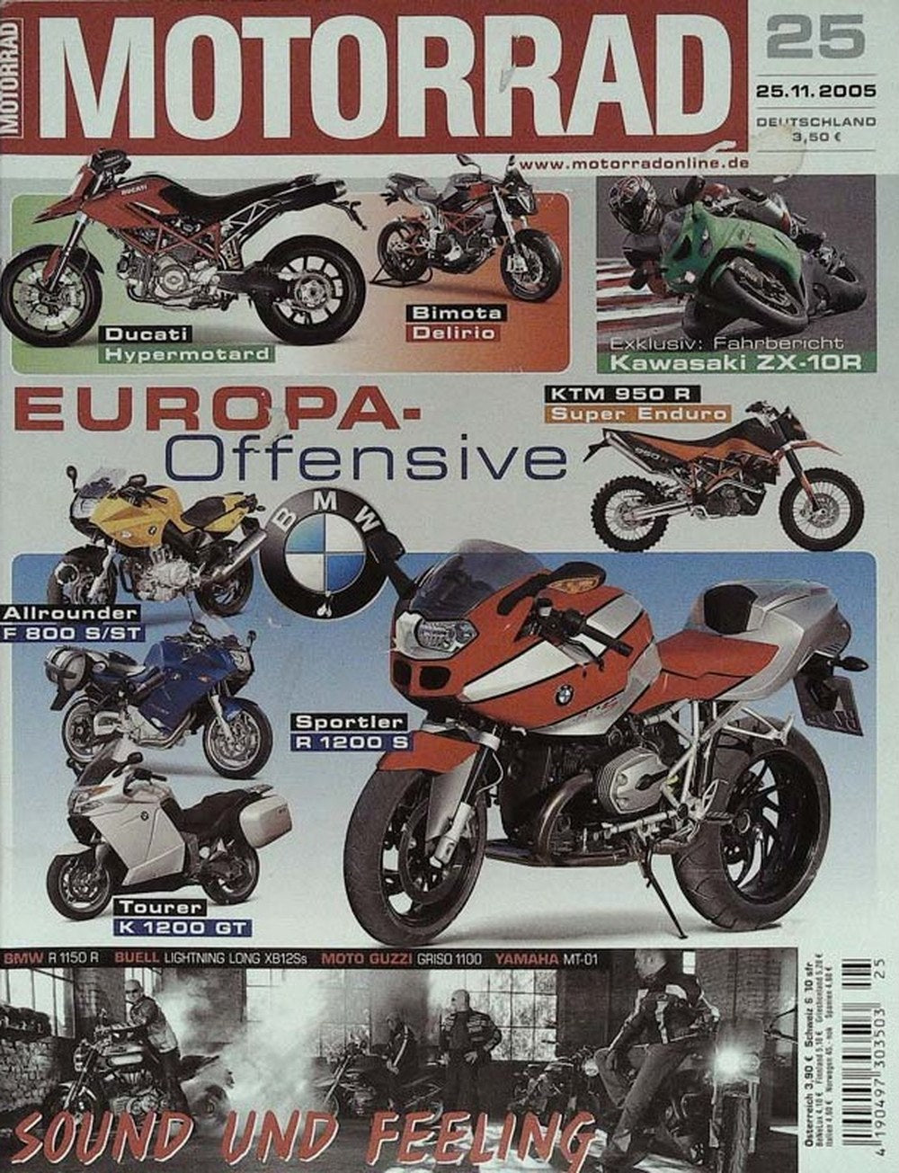 Motorrad Magazin Deutschland 2005-25 Motorrad Ducati Hypermotard Bimota Delirio